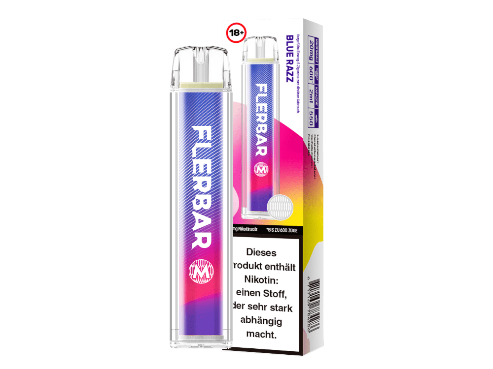 Flerbar M in Blue Razz — 2 ml, 20 mg/ml Nikotinsalz, bis 600 Züge