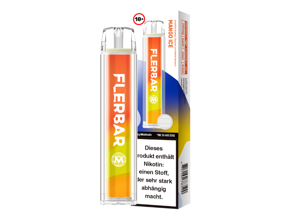 Flerbar M in Mango Ice — 2 ml, 20 mg/ml Nikotinsalz, bis 600 Züge