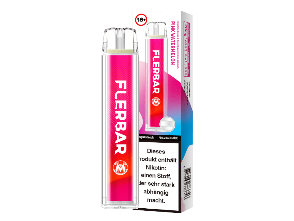 Flerbar M in Pink Watermelon — 2 ml, 20 mg/ml Nikotinsalz, bis 600 Züge
