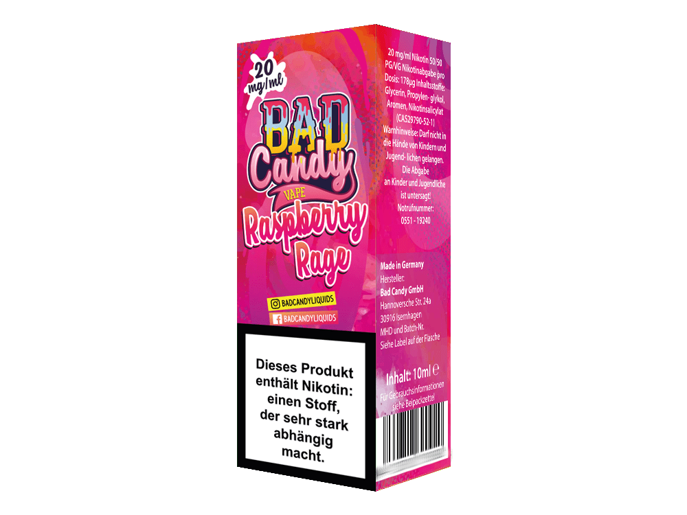Bad Candy Raspberry Rage Nikotinsalz Liquid