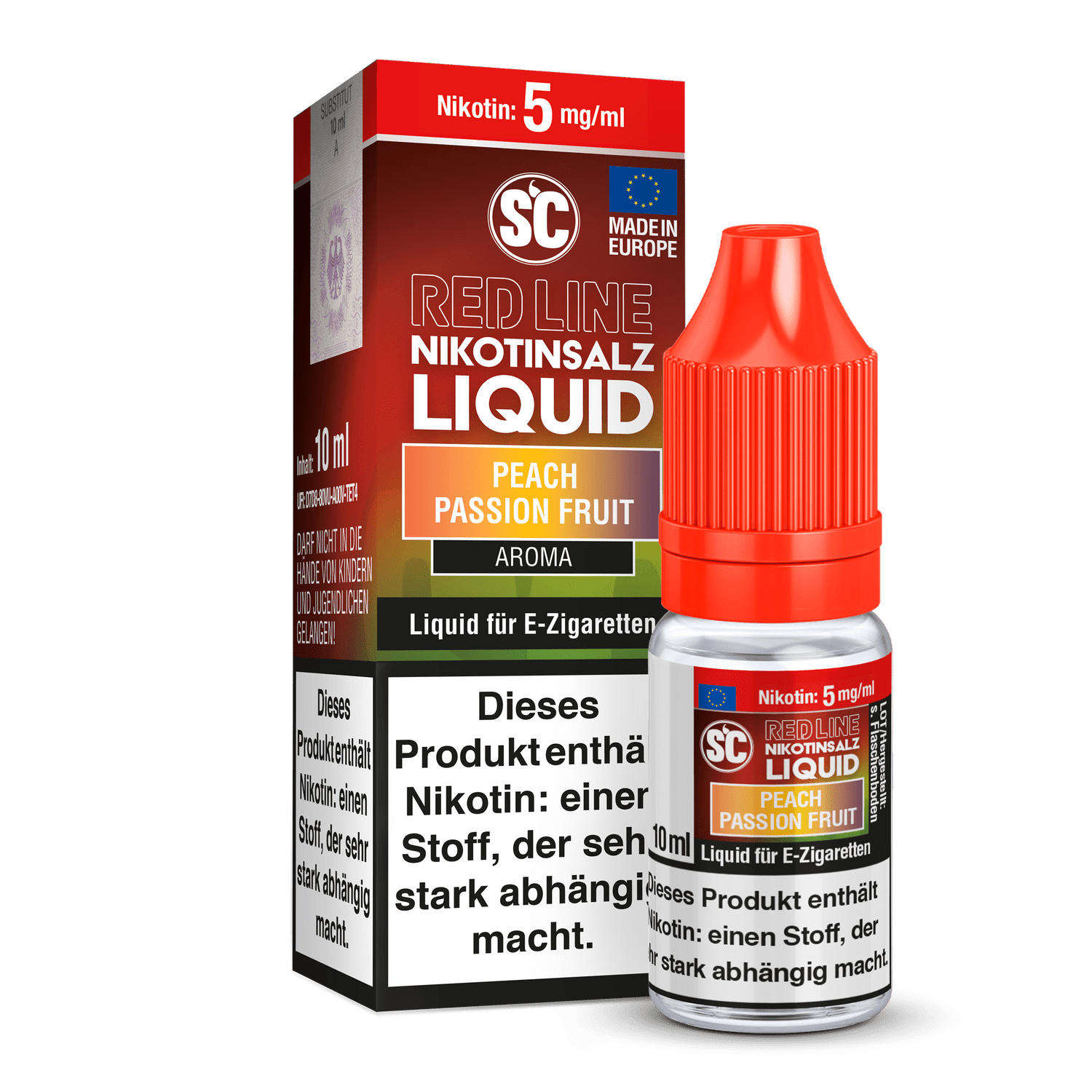 SC Red Line Peach Passion Fruit Nikotinsalz Liquid