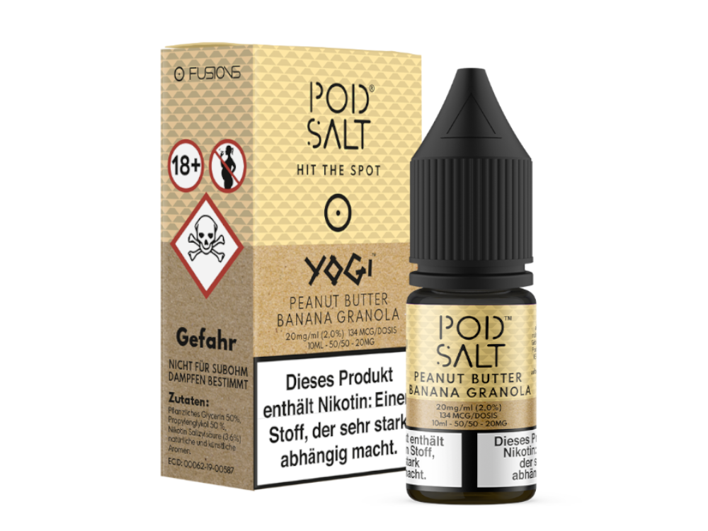 Pod Salt Fusion Peanut Butter Banana Granola Nikotinsalz Liquid