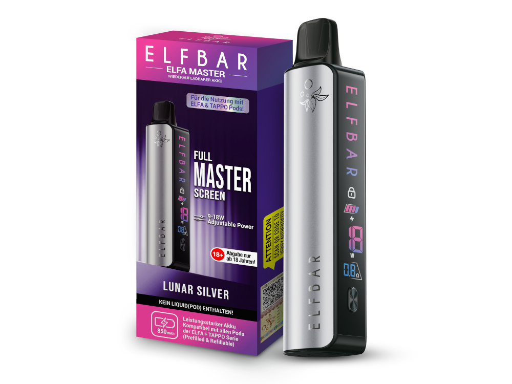 Elfbar Elfa Master Akku — Lunar Silver