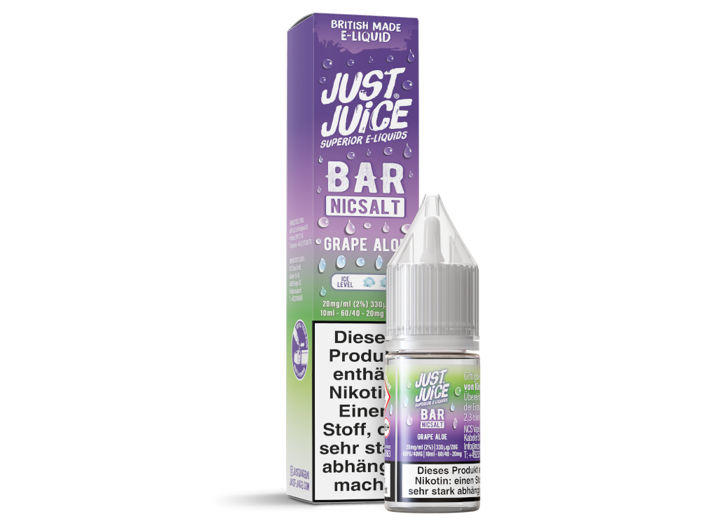 Just Juice Bar Nikotinsalz Liquid Grape Aloe