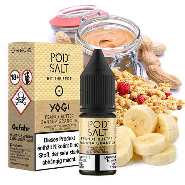 Pod Salt Fusion Peanut Butter Banana Granola Bar Nikotinsalz Liquid