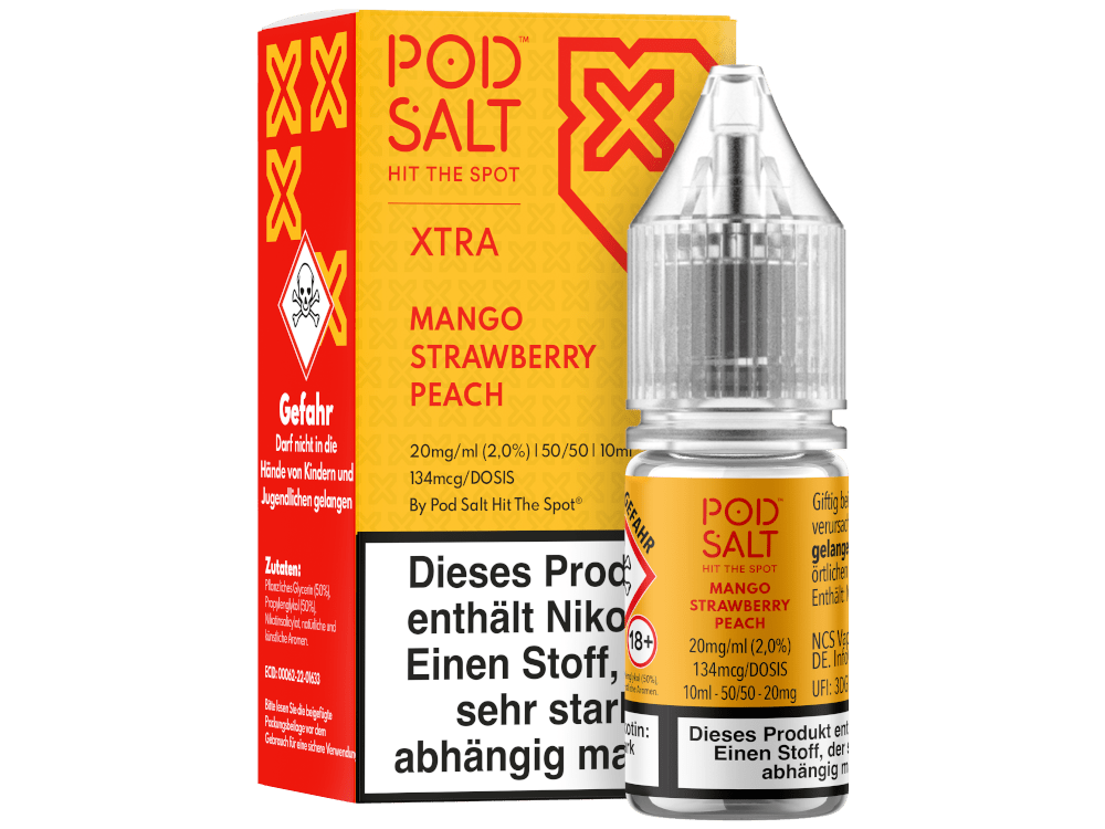 Pod Salt X Mango Strawberry Peach Nikotinsalz Liquid