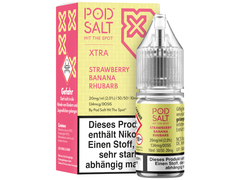 Pod Salt X Strawberry Banana Rhubarb Nikotinsalz Liquid