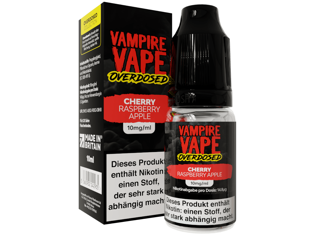 Vampire Vape Cherry Raspberry Apple Overdosed Nikotinsalz Liquid