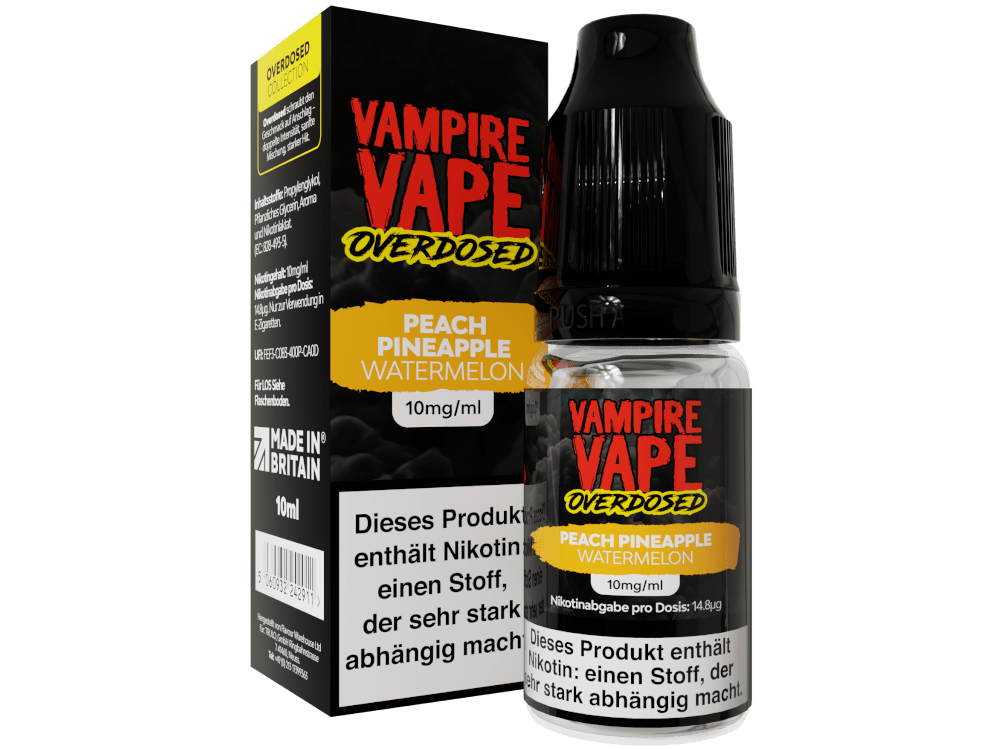 Vampire Vape Peach Pineapple Watermelon Overdosed Nikotinsalz Liquid