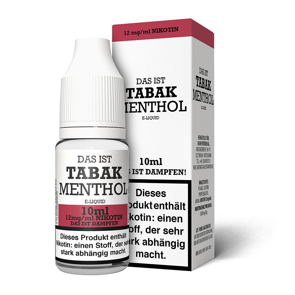 Das ist Dampfen Tabak Menthol | Freebase Liquid | 10ml Das ist Dampfen Tabak Menthol | Freebase Liquid | 10ml