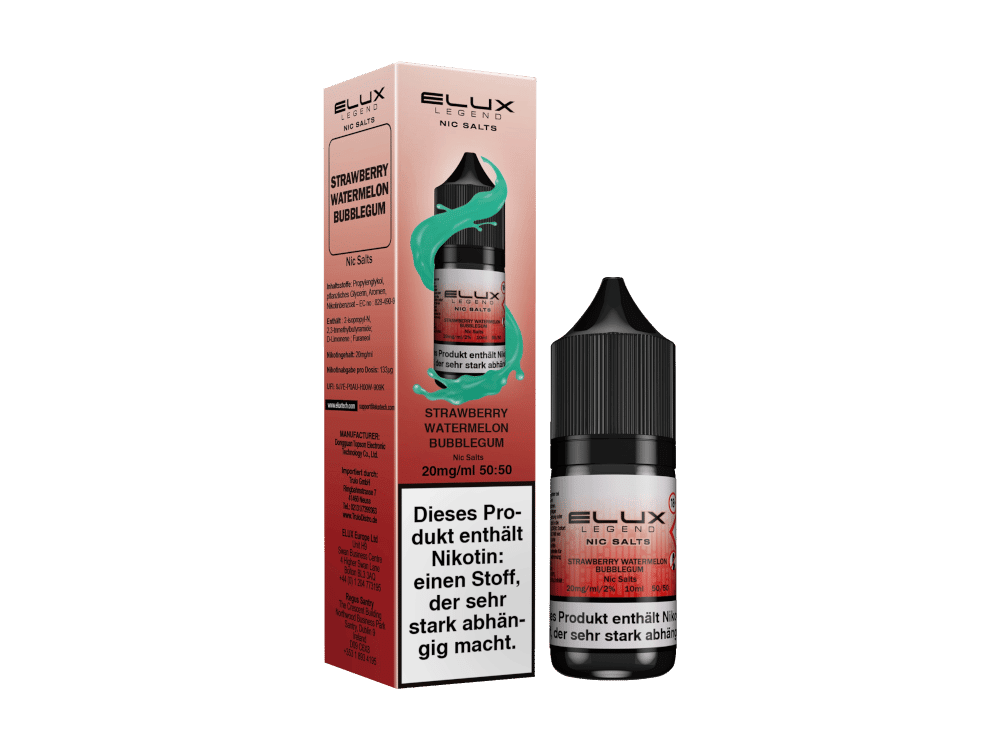 Elux Nikotinsalz Liquid Strawberry Watermelon Bubblegum