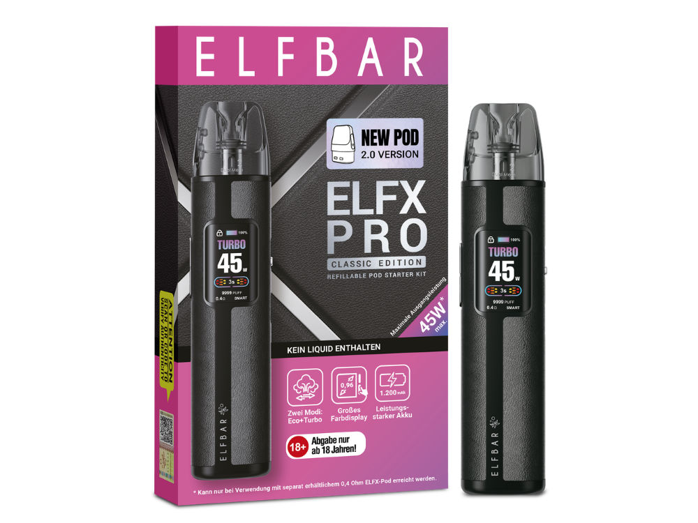 Elfbar Elfx Pro Classic E-Zigarette — Black