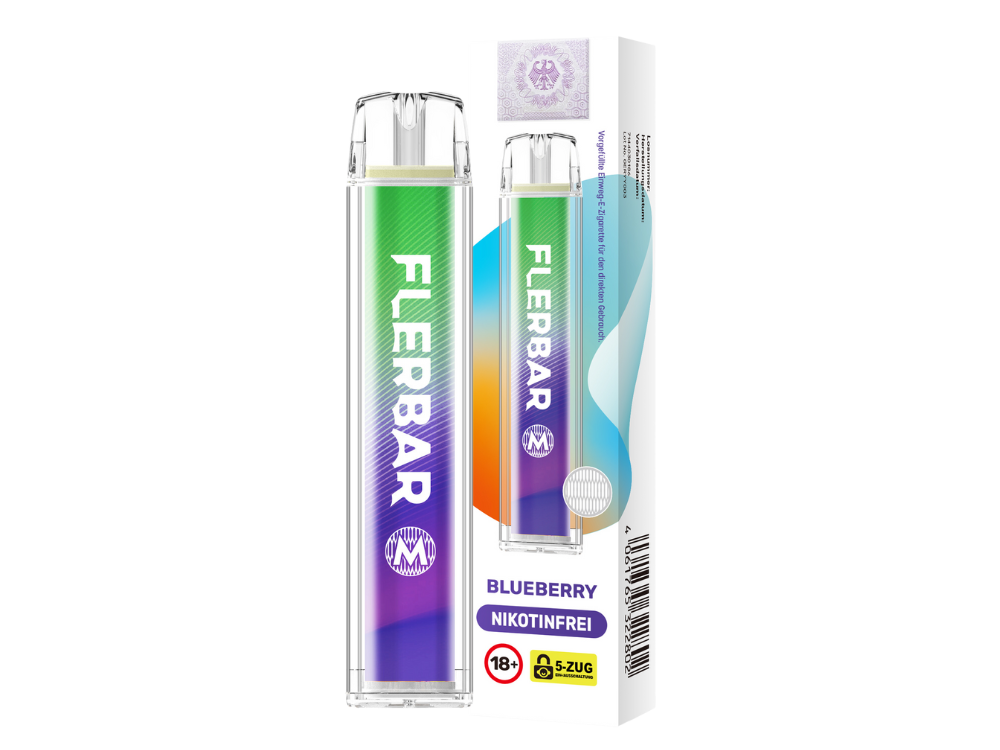 Flerbar M Einweg E-Zigarette 0 mg/ml — Blueberry / 0 mg/ml
