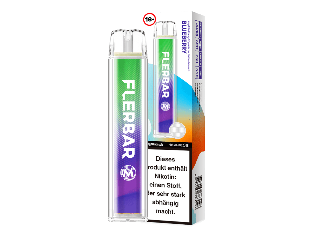 Flerbar M in Blueberry — 2 ml, 20 mg/ml Nikotinsalz, bis 600 Züge