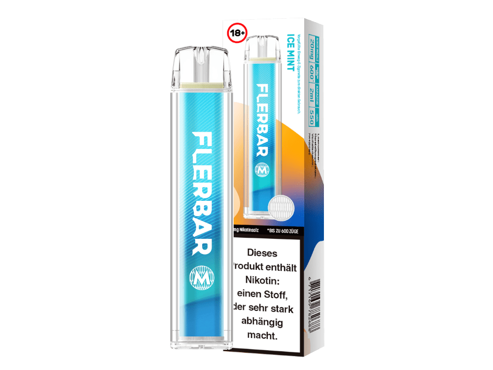Flerbar M in Ice Mint — 2 ml, 20 mg/ml Nikotinsalz, bis 600 Züge