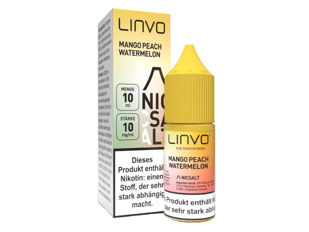 Linvo Nikotinsalz Liquid Mango Peach Watermelon