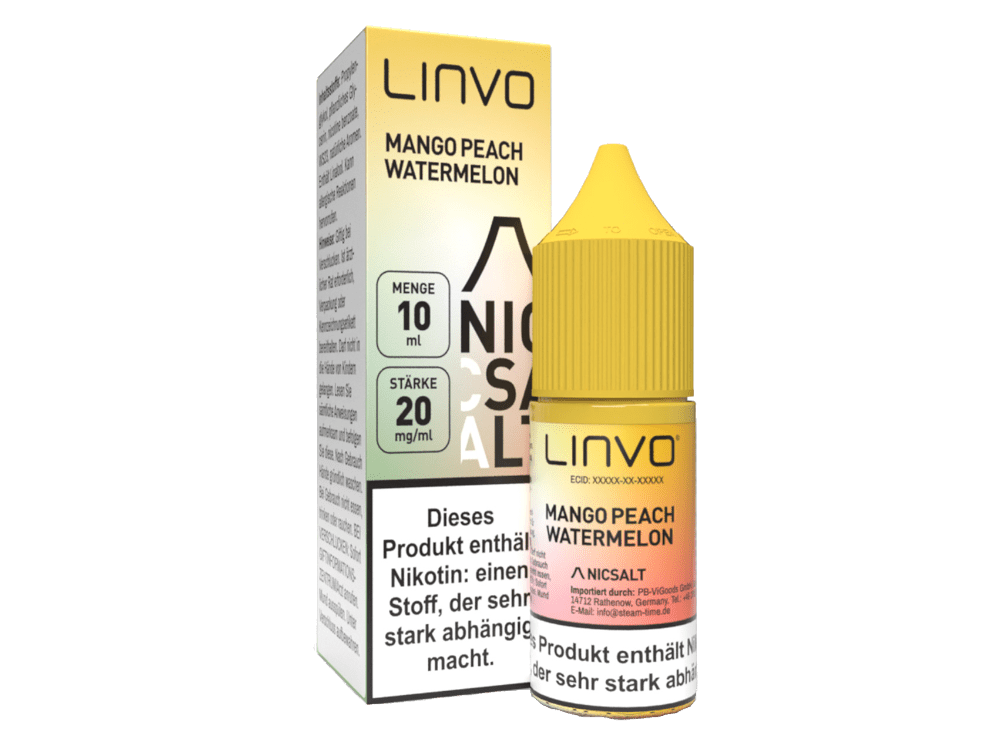 Linvo Nikotinsalz Liquid Mango Peach Watermelon
