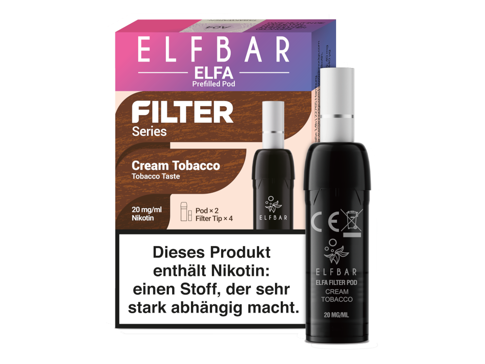 Elfbar Elfa Pods Filter Series (2 Stück pro Packung) — Cream Tobacco