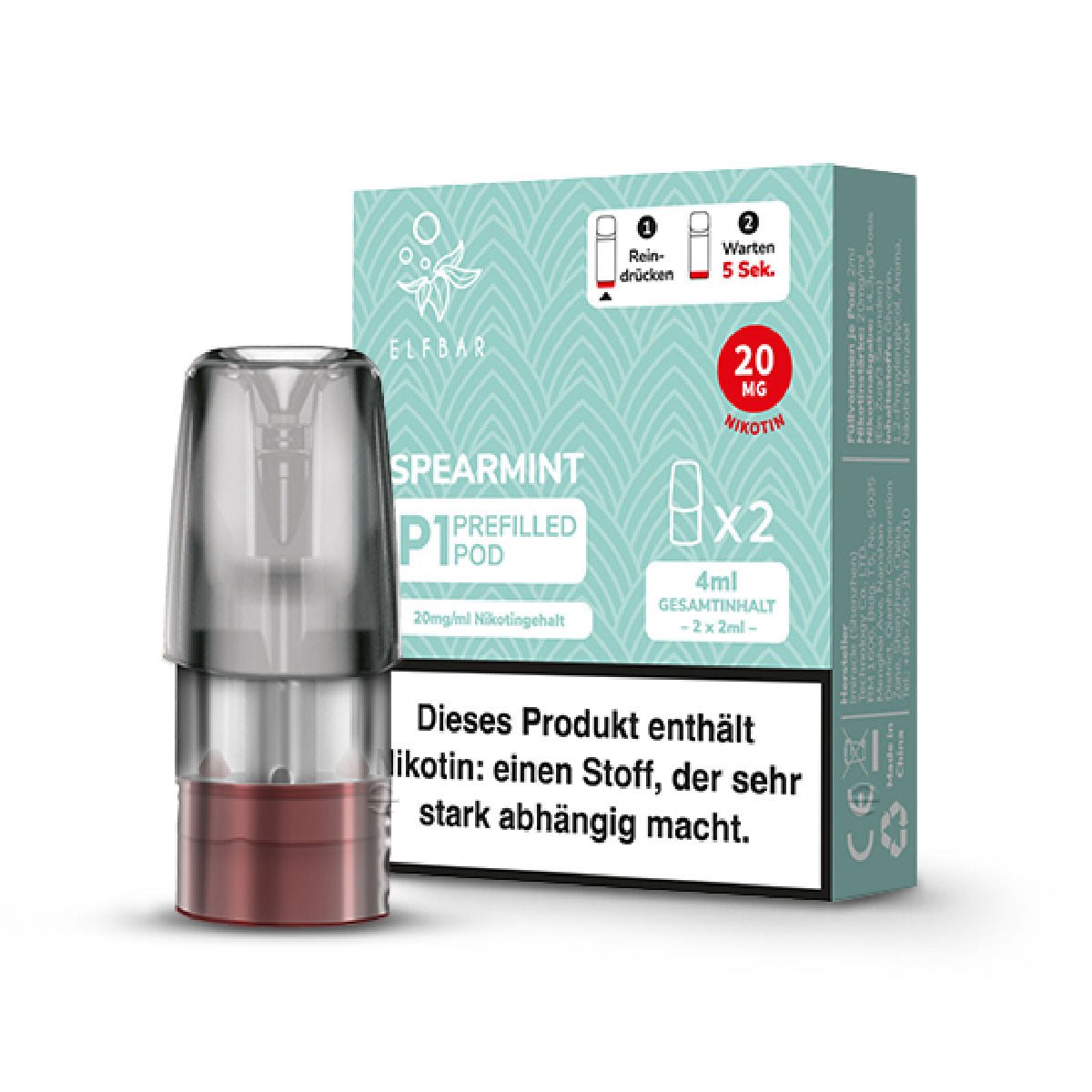elf bar pods mate 500 Elfbar kaufen | 2 ml · 2er-Pack Prefilled Elfbar MAX  Elfbar MAX Pod Kit elf bar pods geschmack Size:SPEARMINT Elfbar ELFX Pro Pod