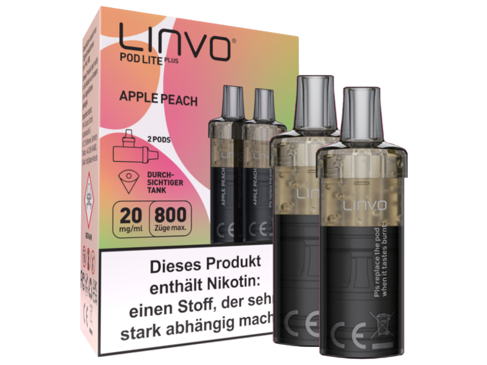 Linvo Pod Lite Plus Cartridge — Apple Peach