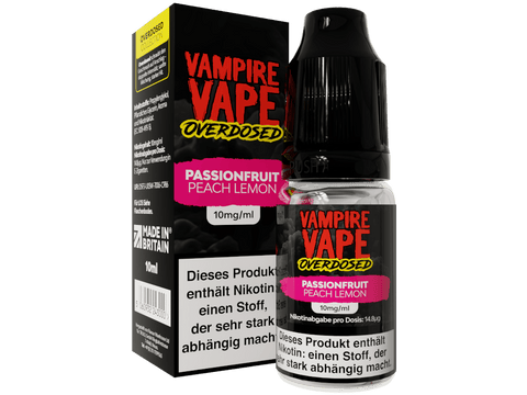 Vampire Vape Passionfruit Peach Lemon Overdosed Nikotinsalz Liquid